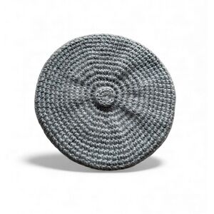 Vtg Handmade Mohair Wool Beret Hat Made in Canada Fuzzy Slouchy Oversized Knit